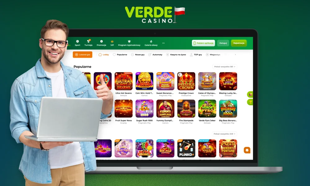 Verde Casino w Polsce oferuje swoim użytkownikom setki ekscytujących gier i hojne bonusy
